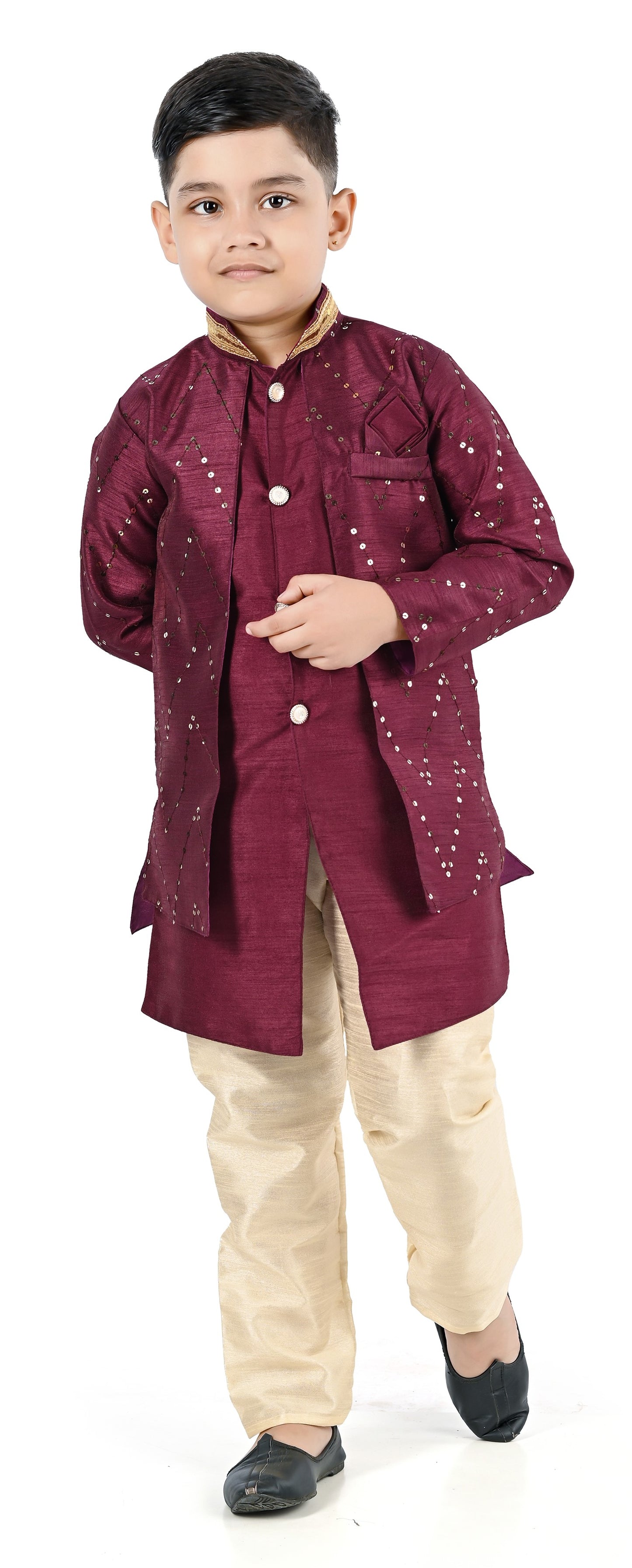 NEW GEN BOYS STYLISH SERWANI SET