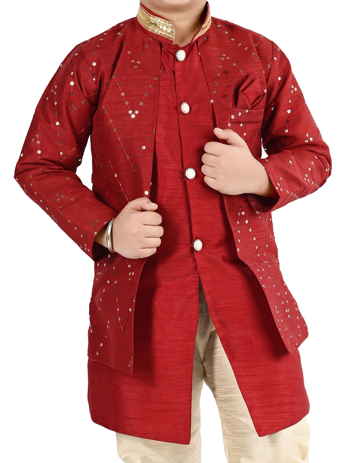 NEW GEN BOYS STYLISH SERWANI SET