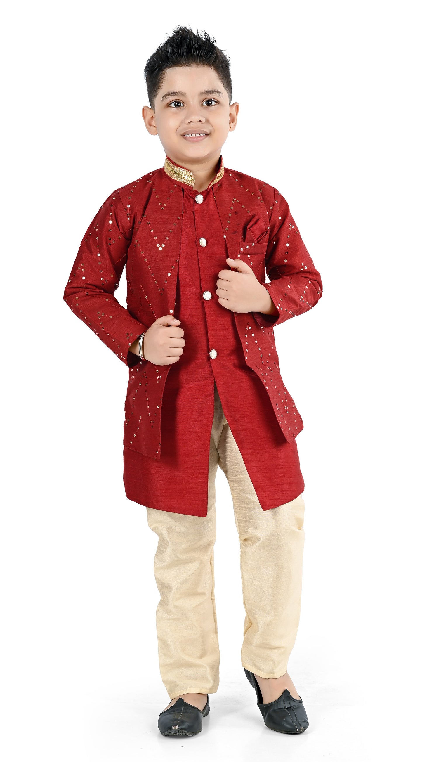 NEW GEN BOYS STYLISH SERWANI SET