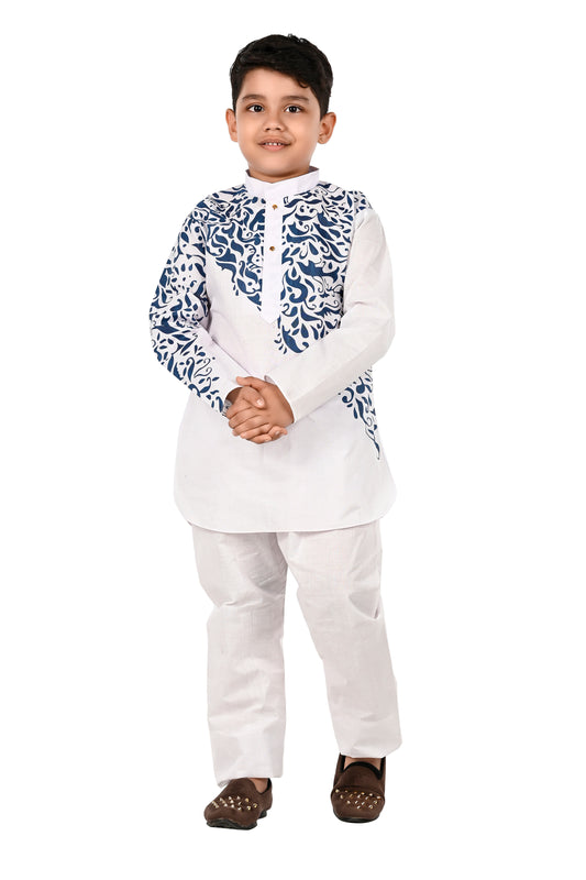 NEW GEN PRINTED COTTON KURTA AND PAJAMA