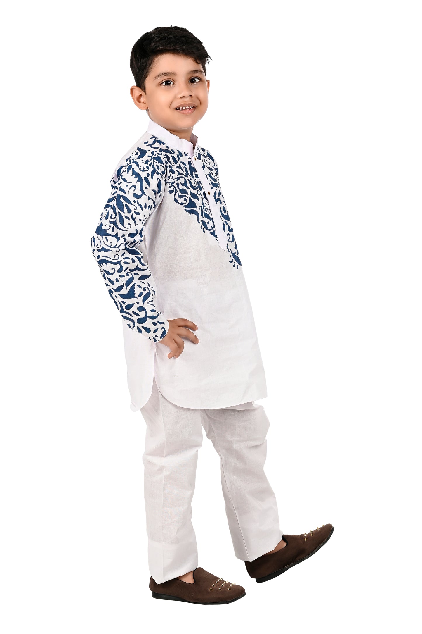 NEW GEN PRINTED COTTON KURTA AND PAJAMA