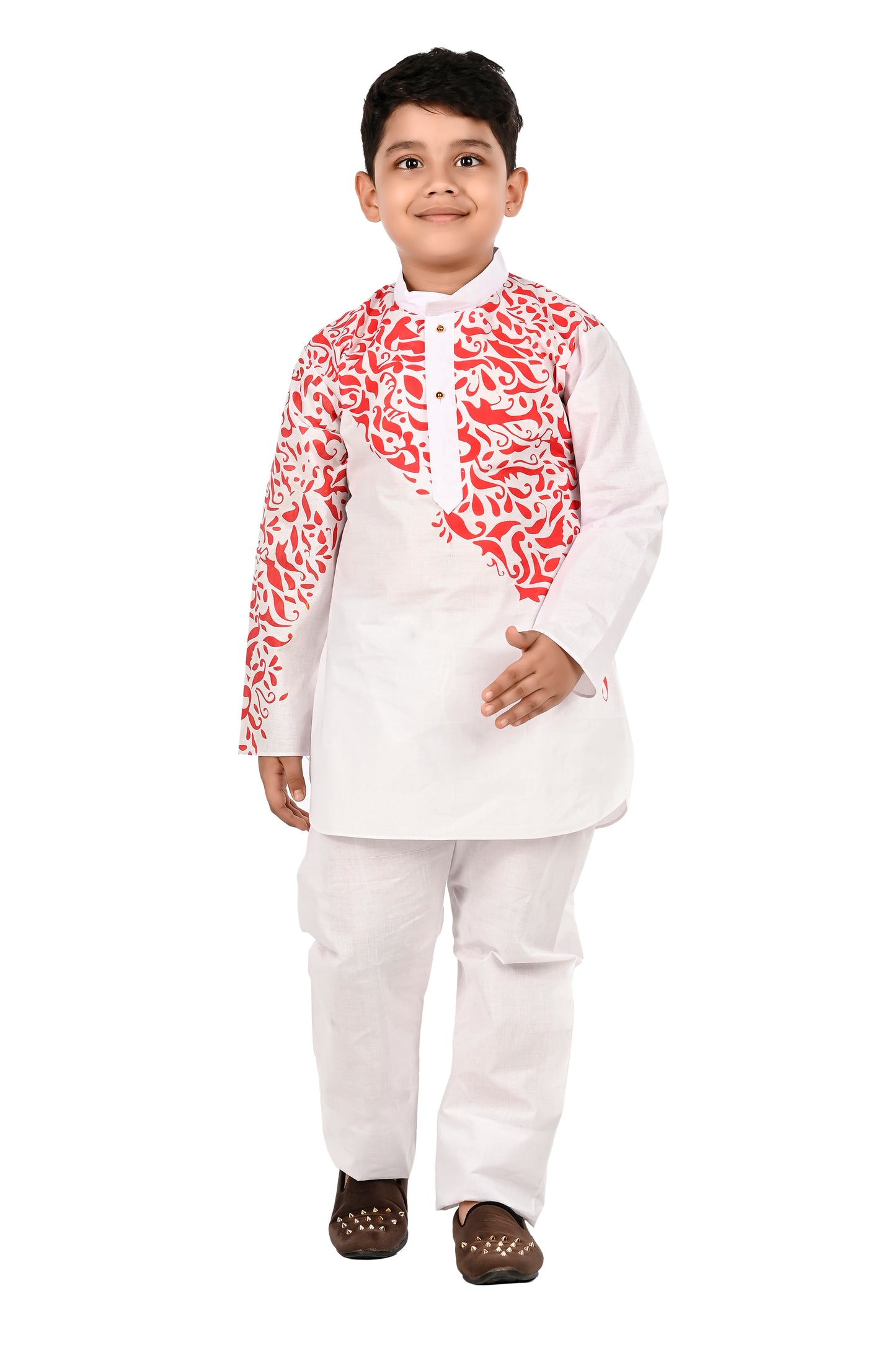 NEW GEN PRINTED COTTON KURTA AND PAJAMA