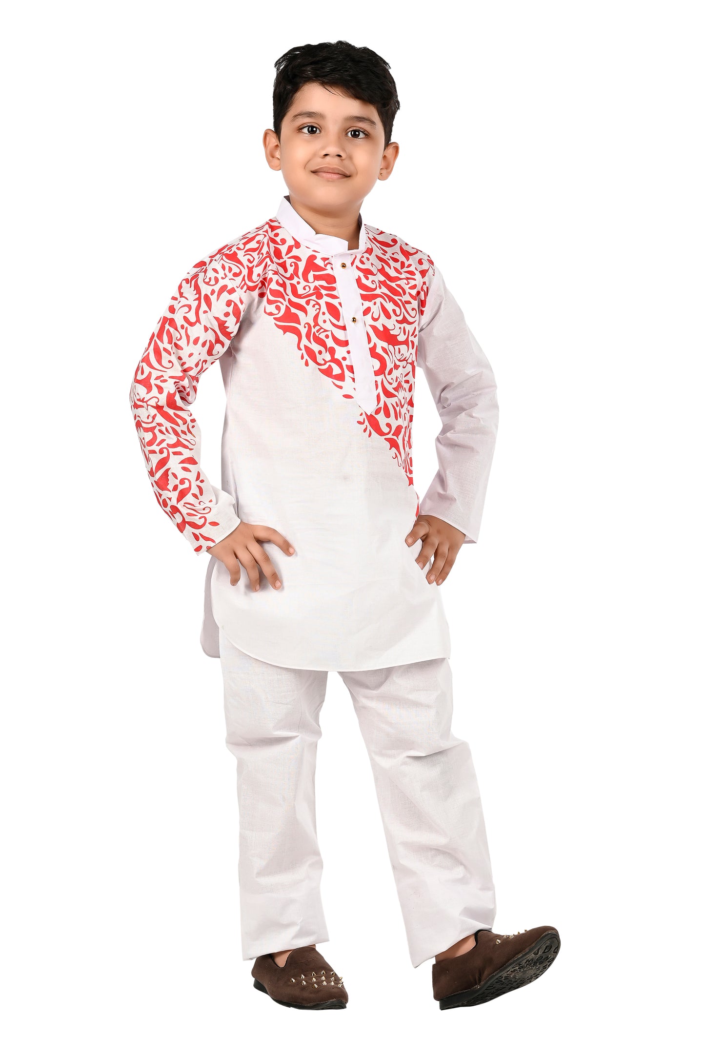 NEW GEN PRINTED COTTON KURTA AND PAJAMA