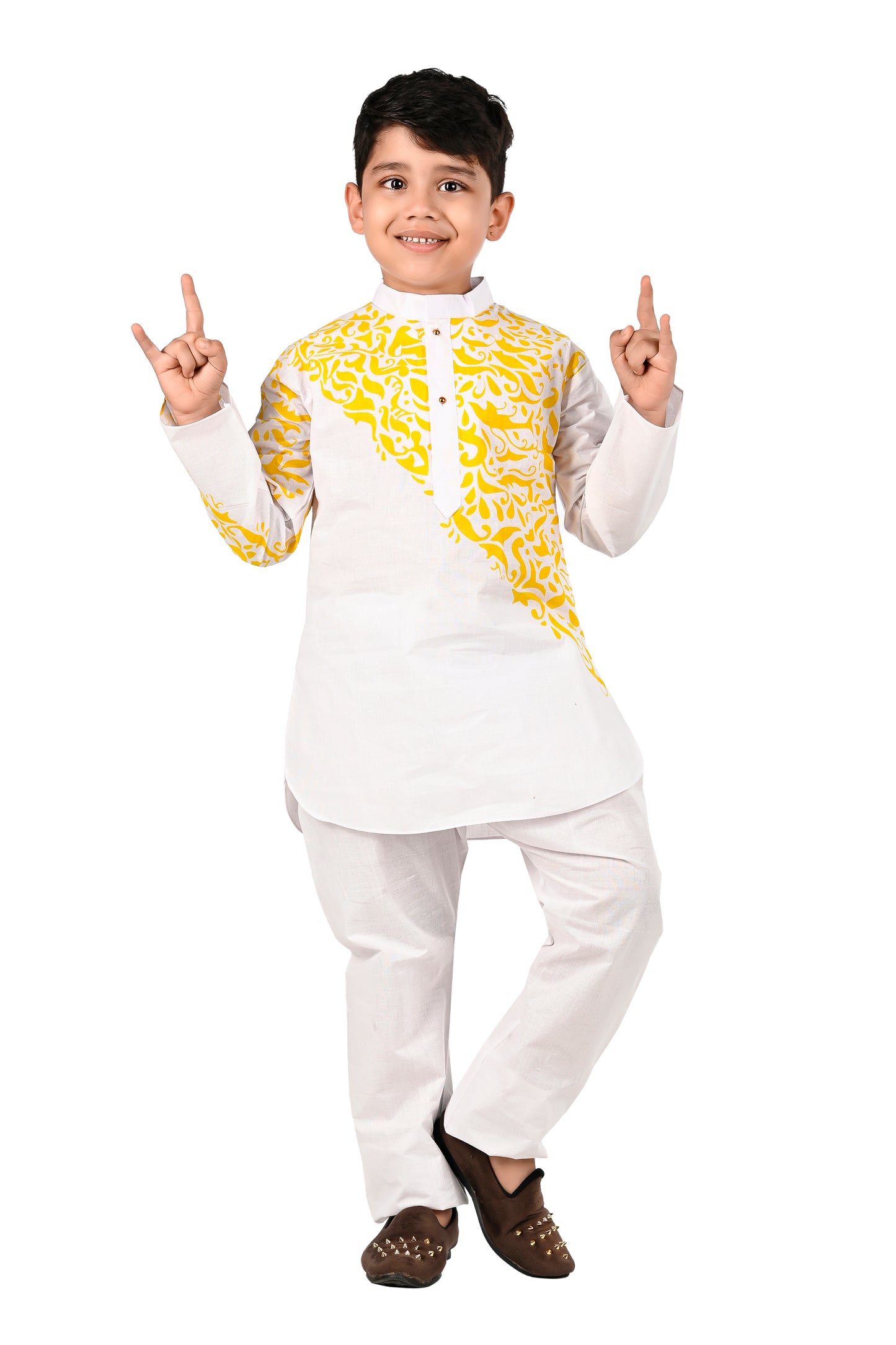 NEW GEN PRINTED COTTON KURTA AND PAJAMA