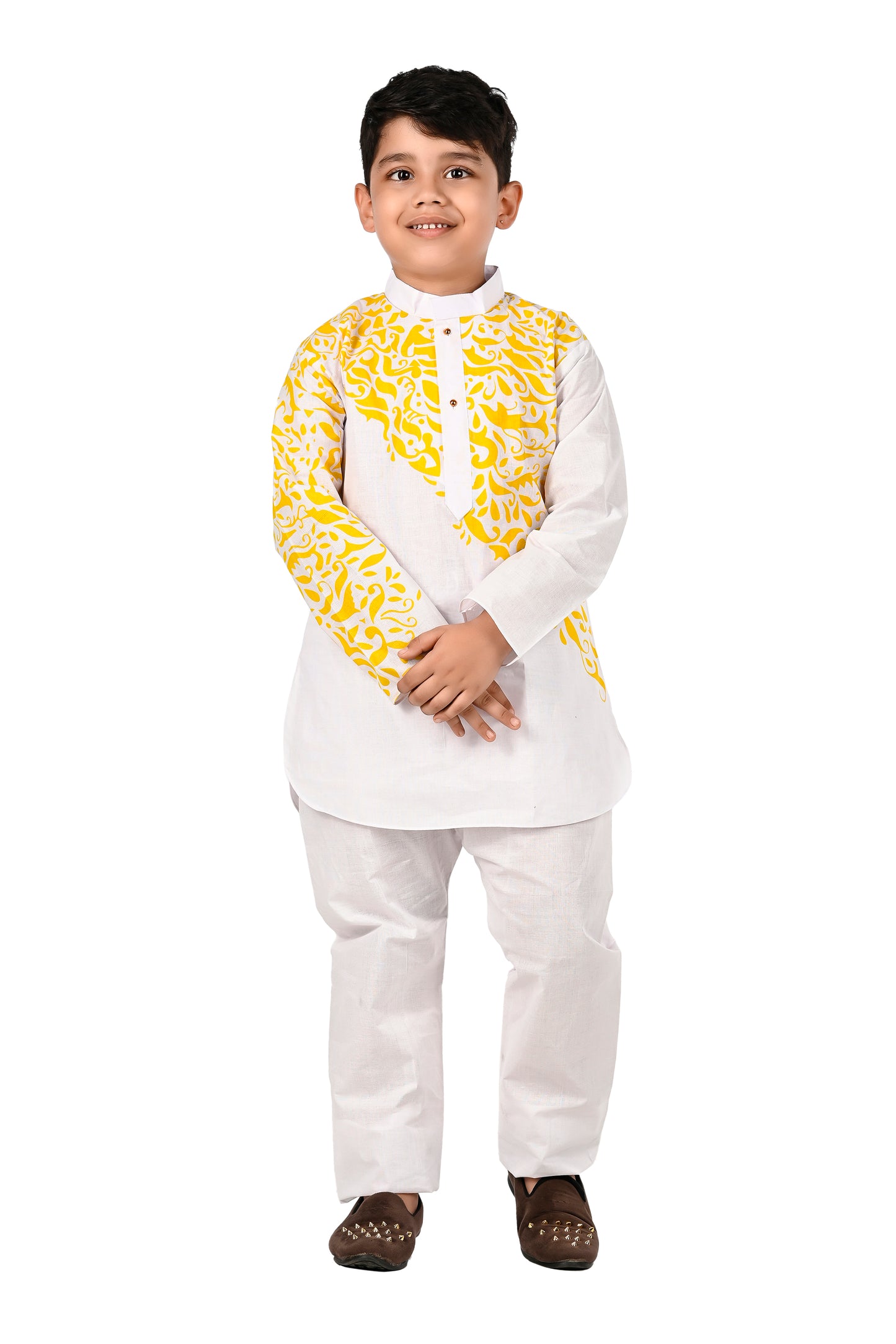 NEW GEN PRINTED COTTON KURTA AND PAJAMA