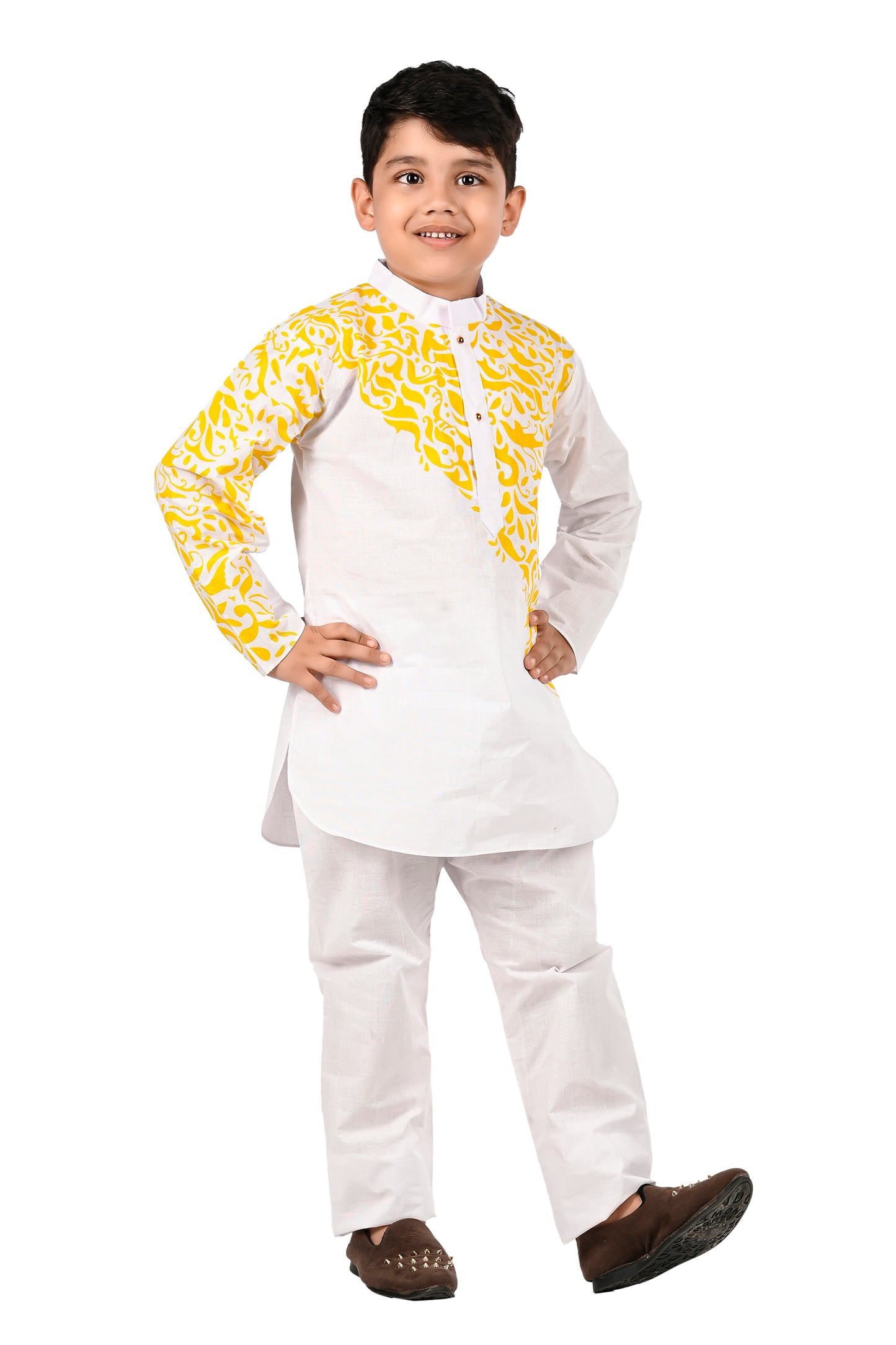 NEW GEN PRINTED COTTON KURTA AND PAJAMA