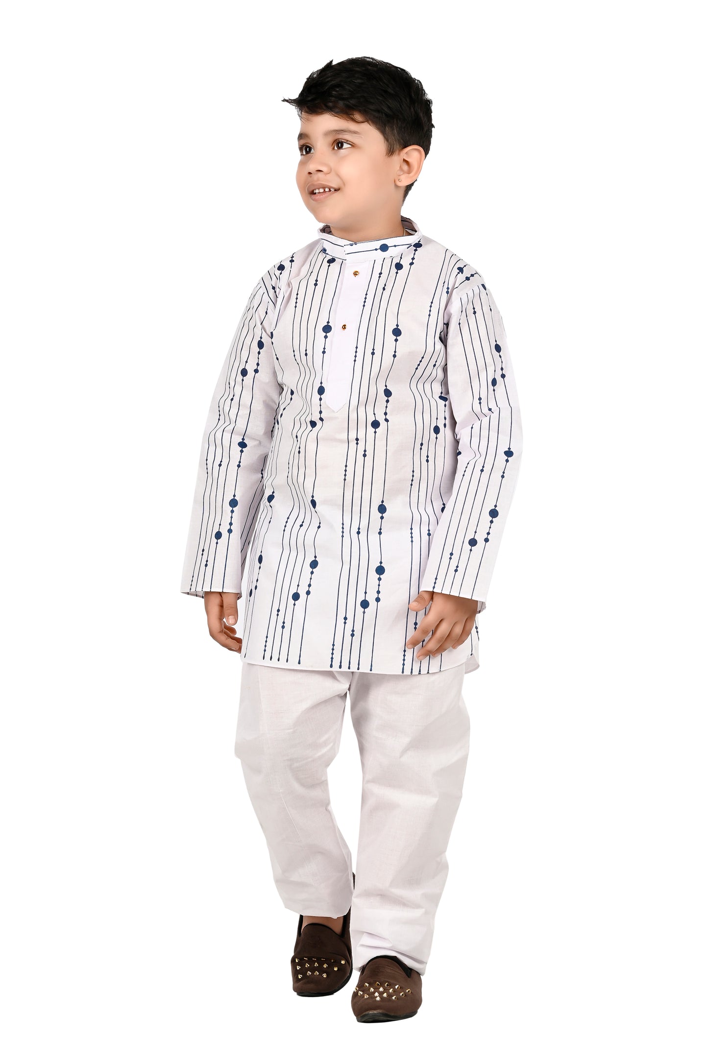 NEW GEN BOYS COTTON PRINTED KURTA AND PAJAMA