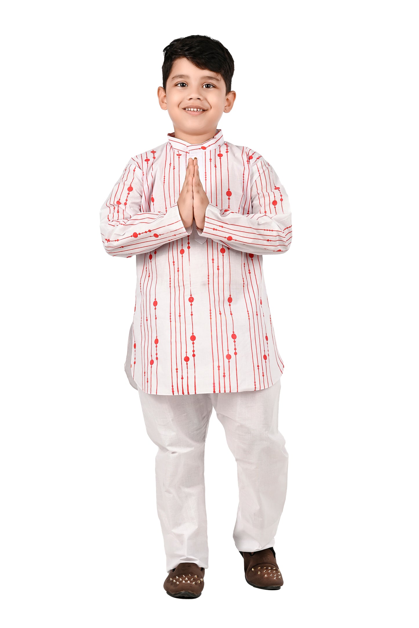 NEW GEN BOYS COTTON PRINTED KURTA AND PAJAMA