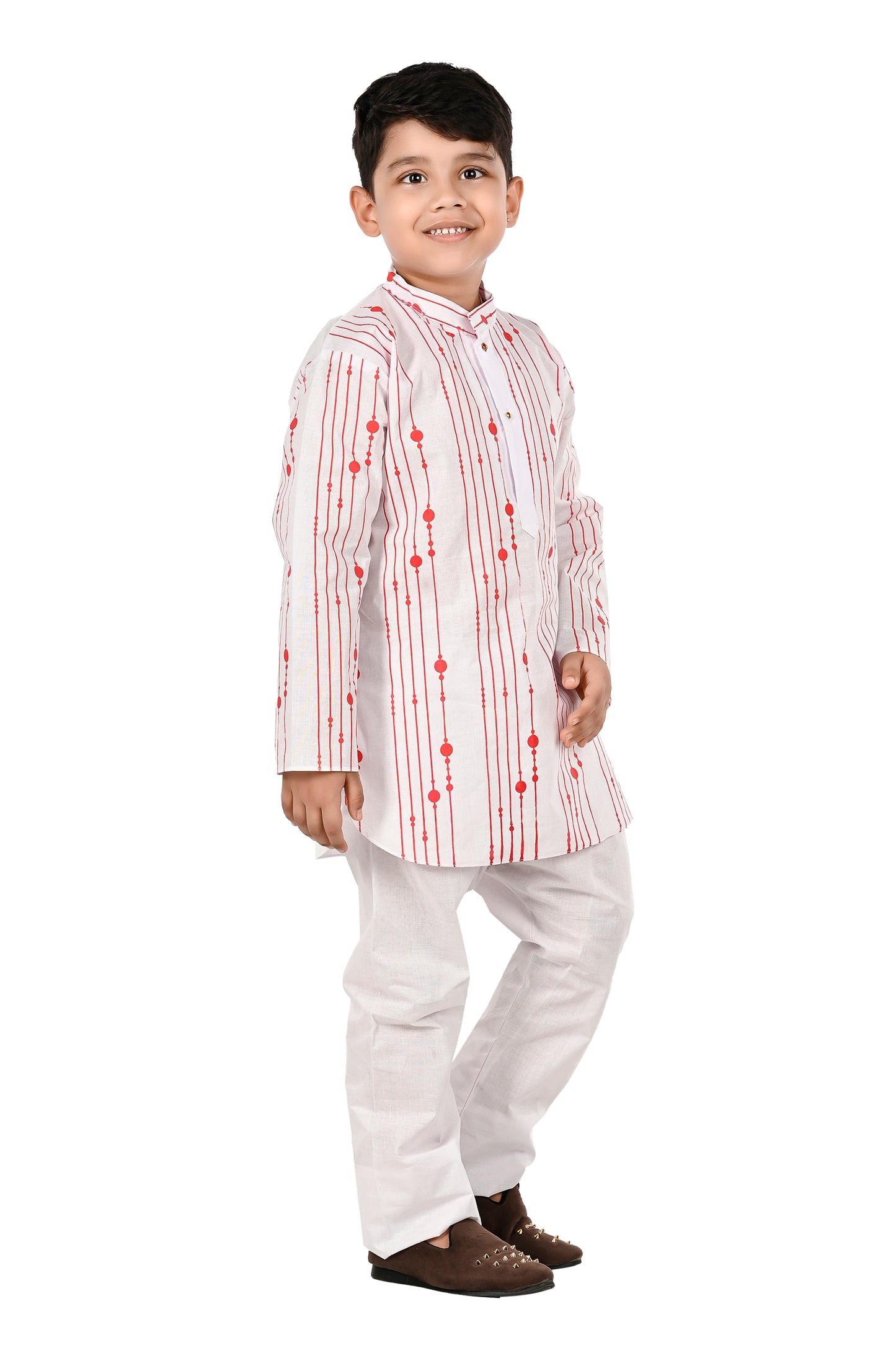 NEW GEN BOYS COTTON PRINTED KURTA AND PAJAMA