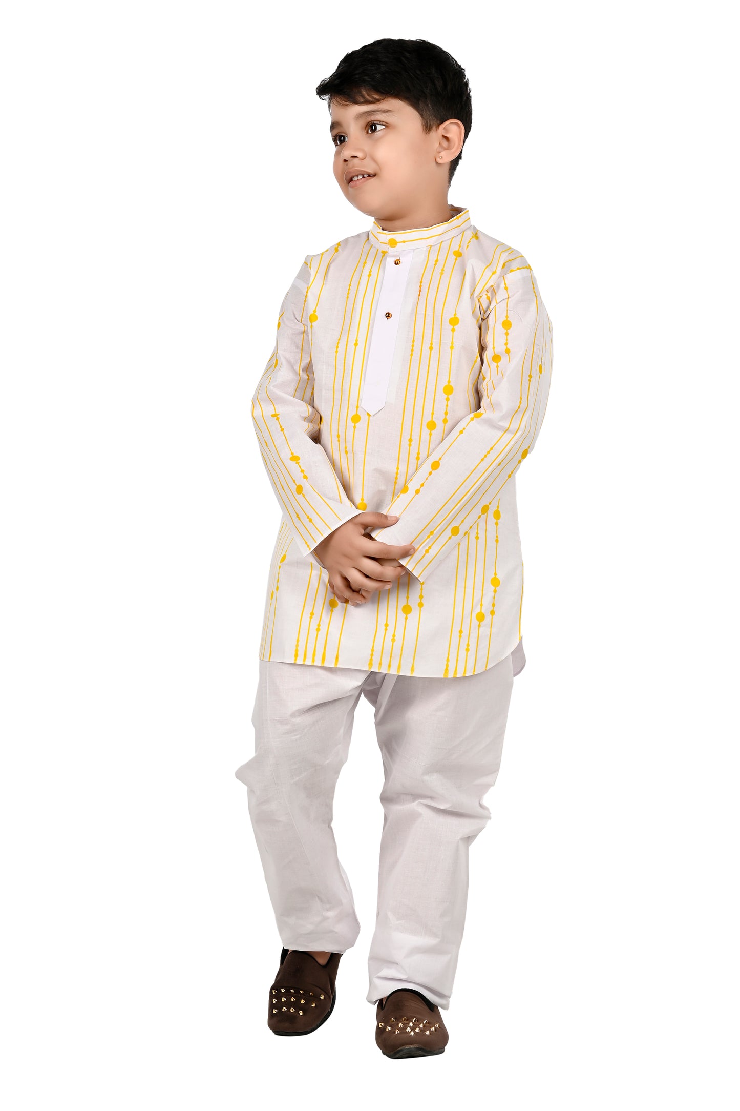 NEW GEN BOYS COTTON PRINTED KURTA AND PAJAMA