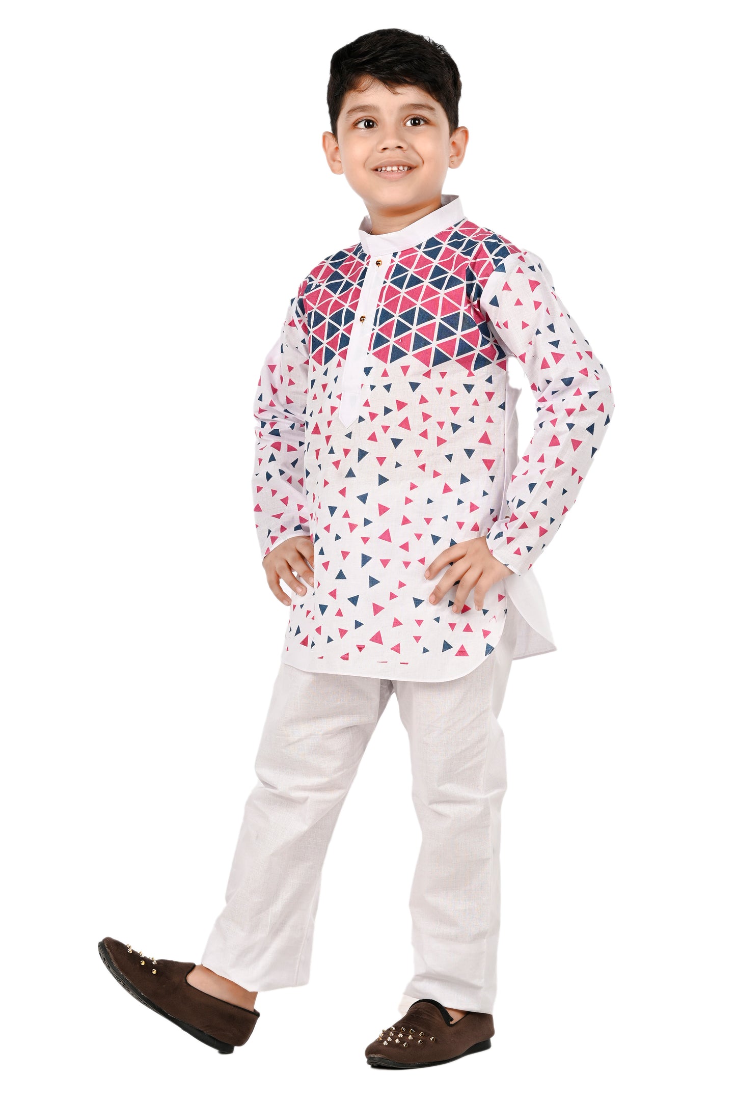 NEW GEN BOYS COTTON PRINTED KURTA AND PAJAMA