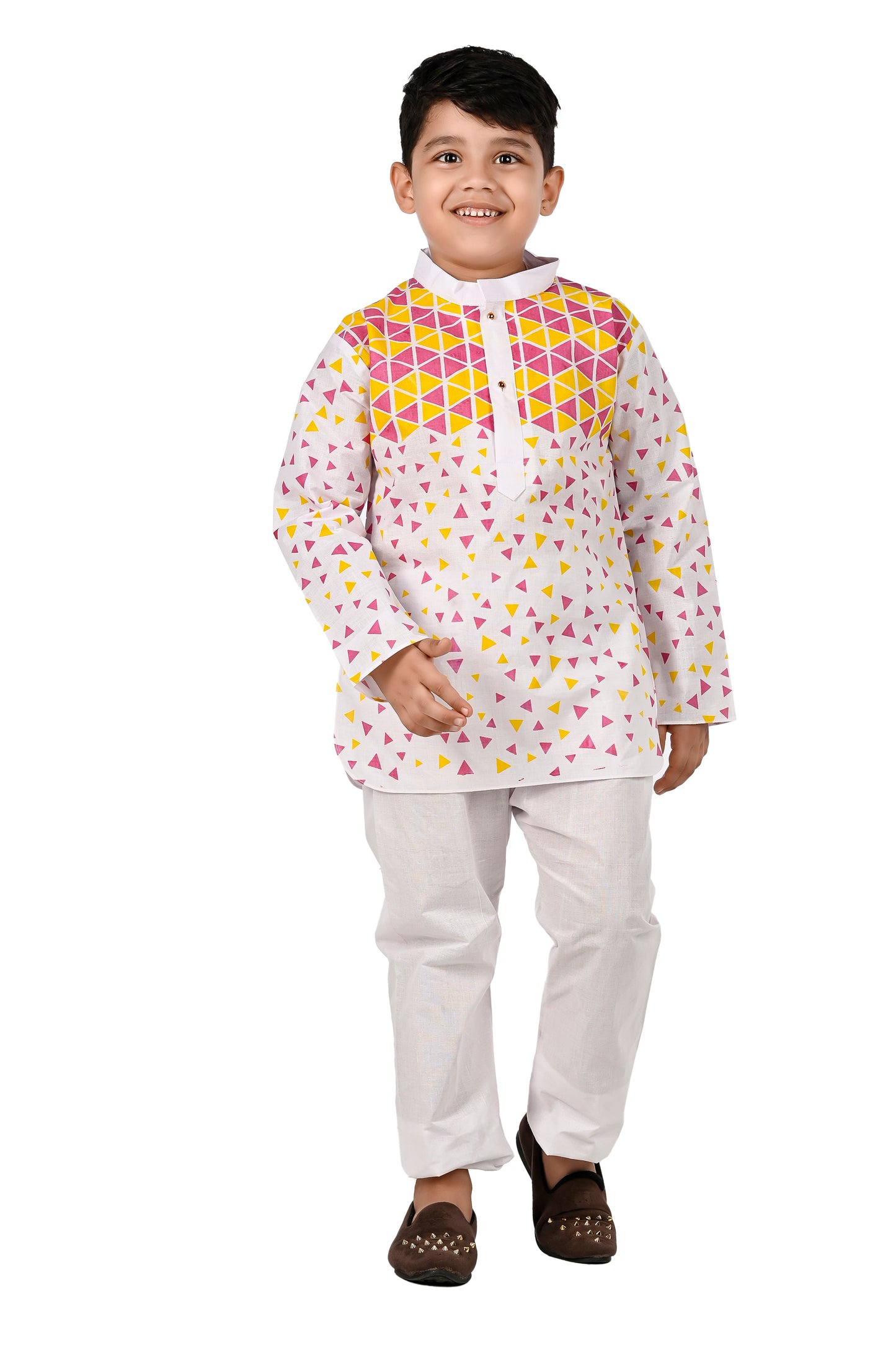 NEW GEN BOYS COTTON PRINTED KURTA AND PAJAMA