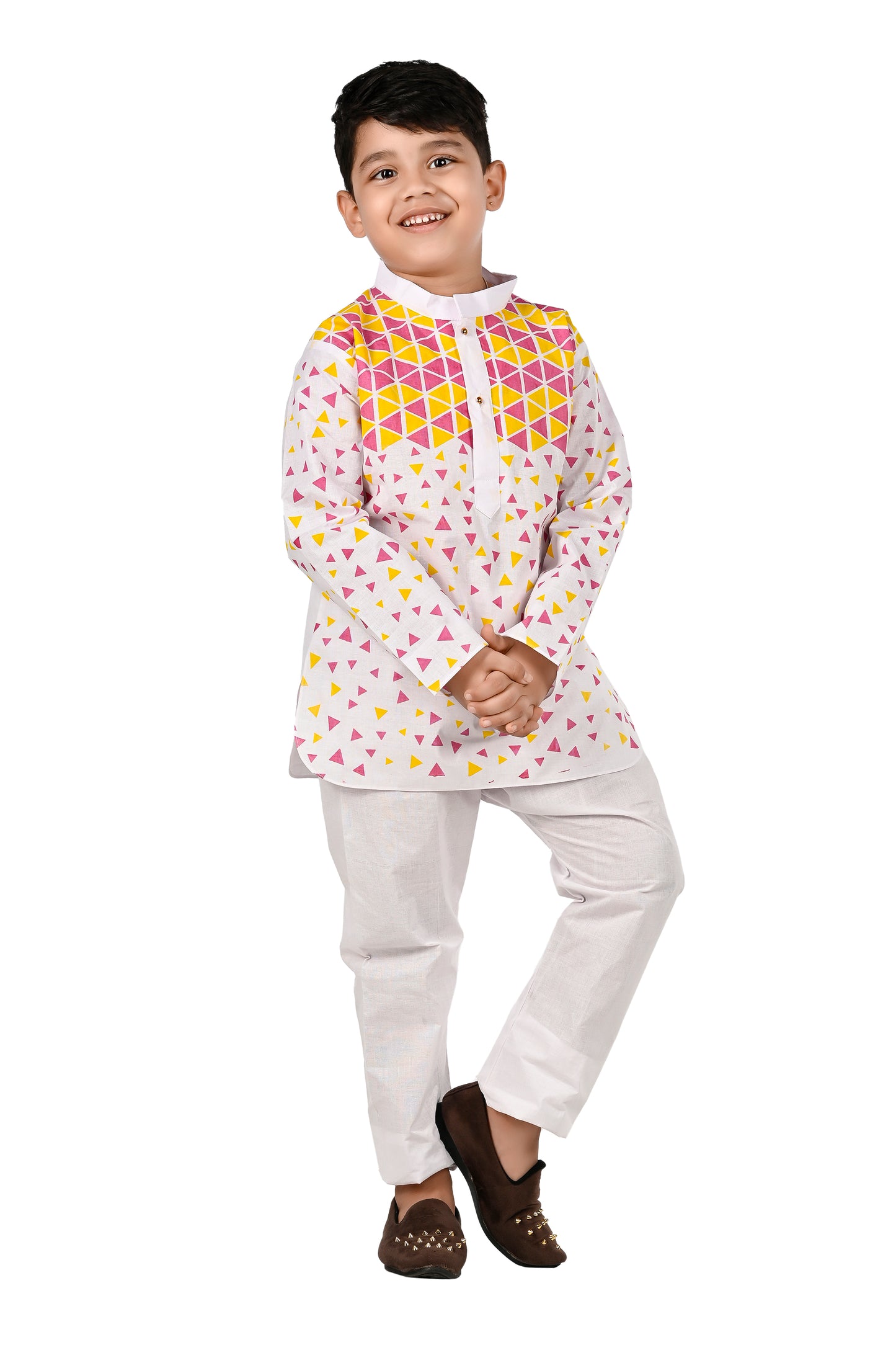 NEW GEN BOYS COTTON PRINTED KURTA AND PAJAMA