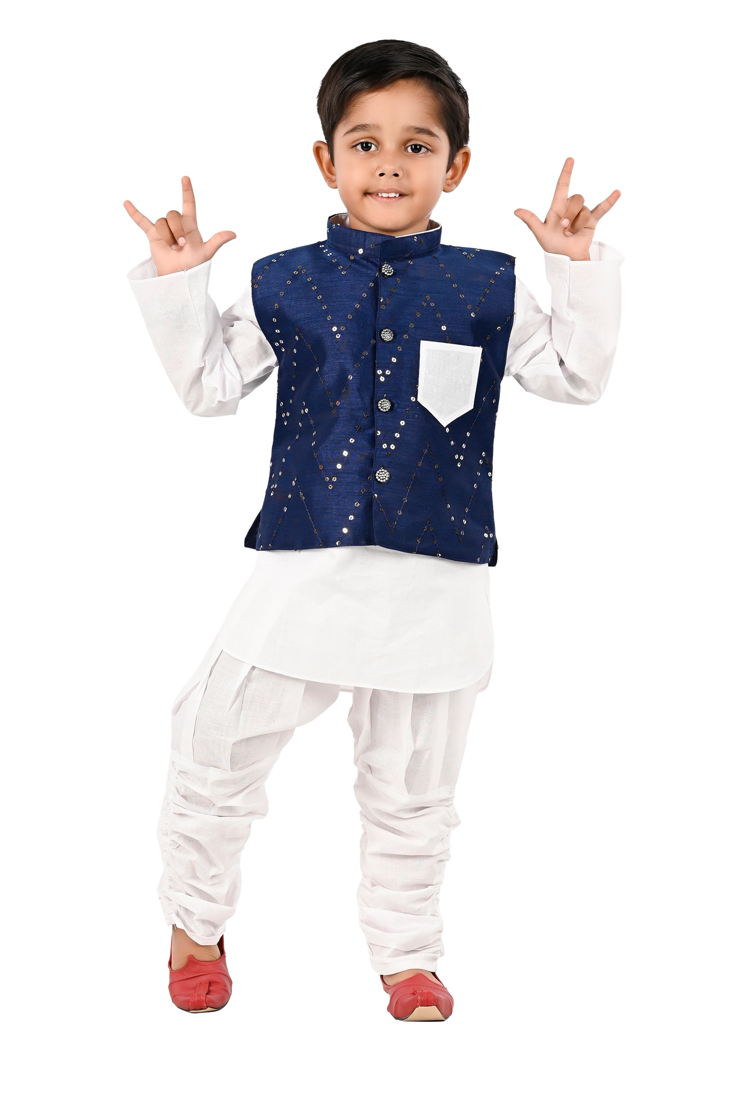 NEW GEN BOYS STYLISH JACKET KURTA