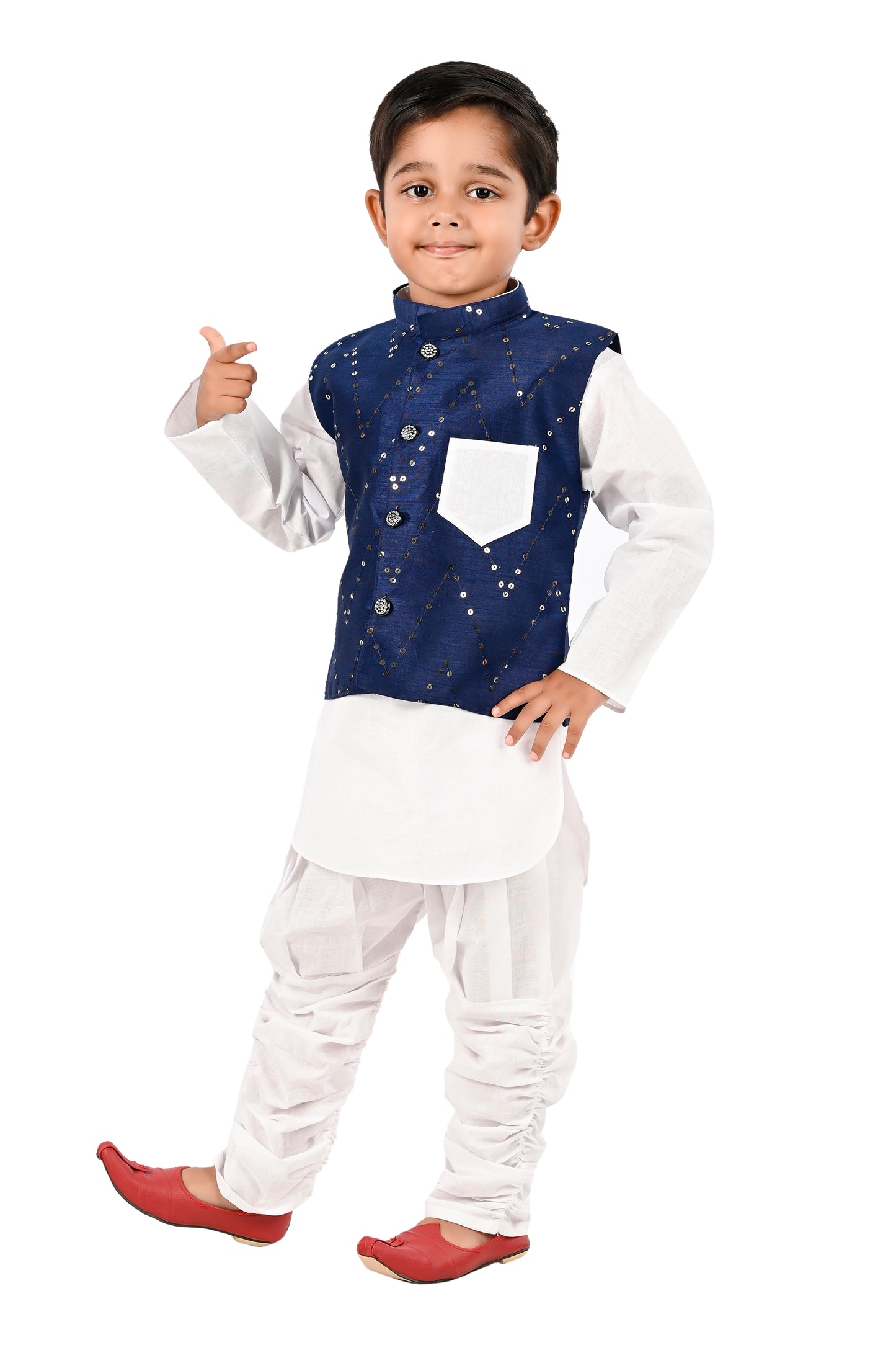 NEW GEN BOYS STYLISH JACKET KURTA