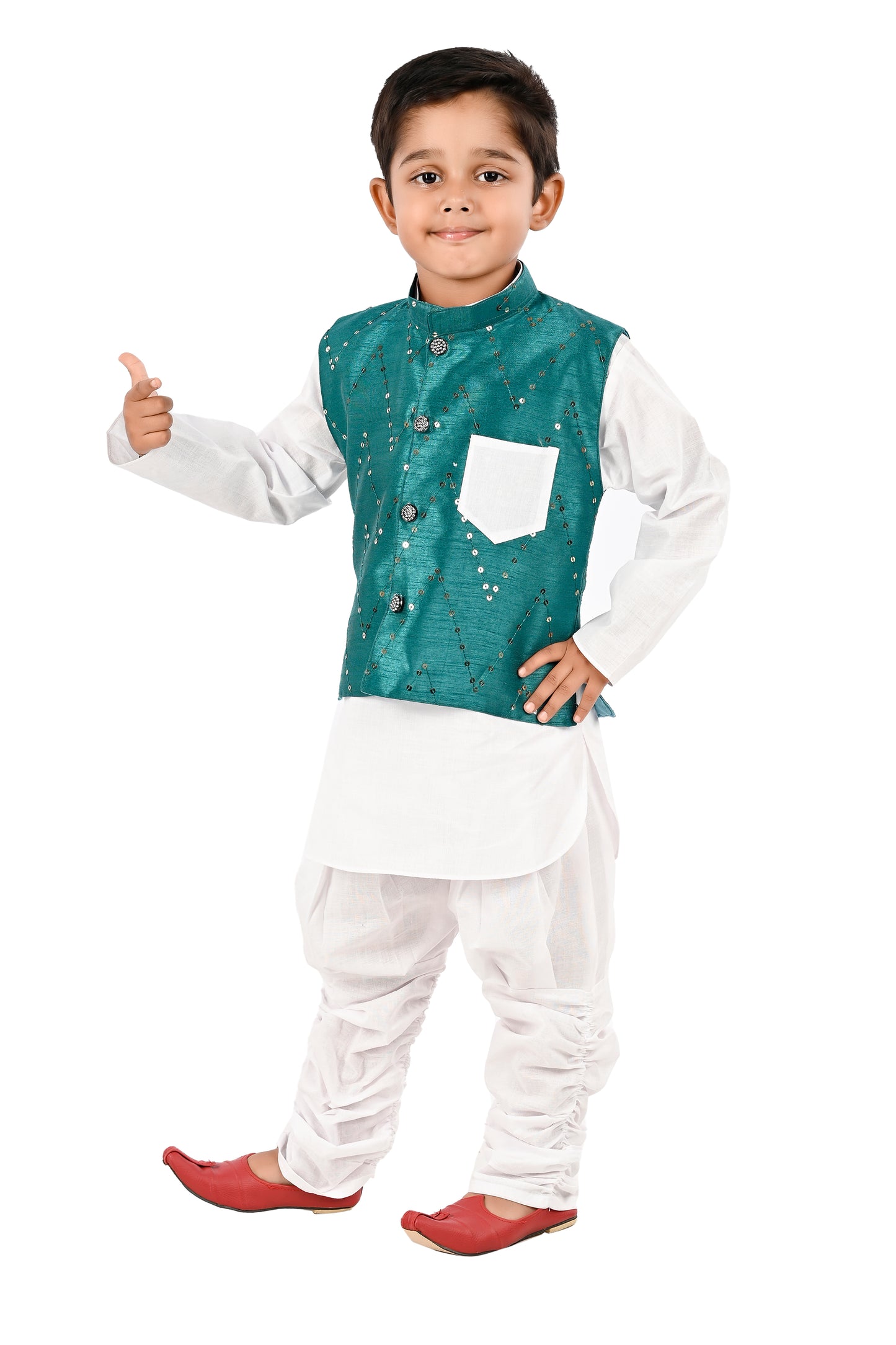 NEW GEN BOYS STYLISH JACKET KURTA