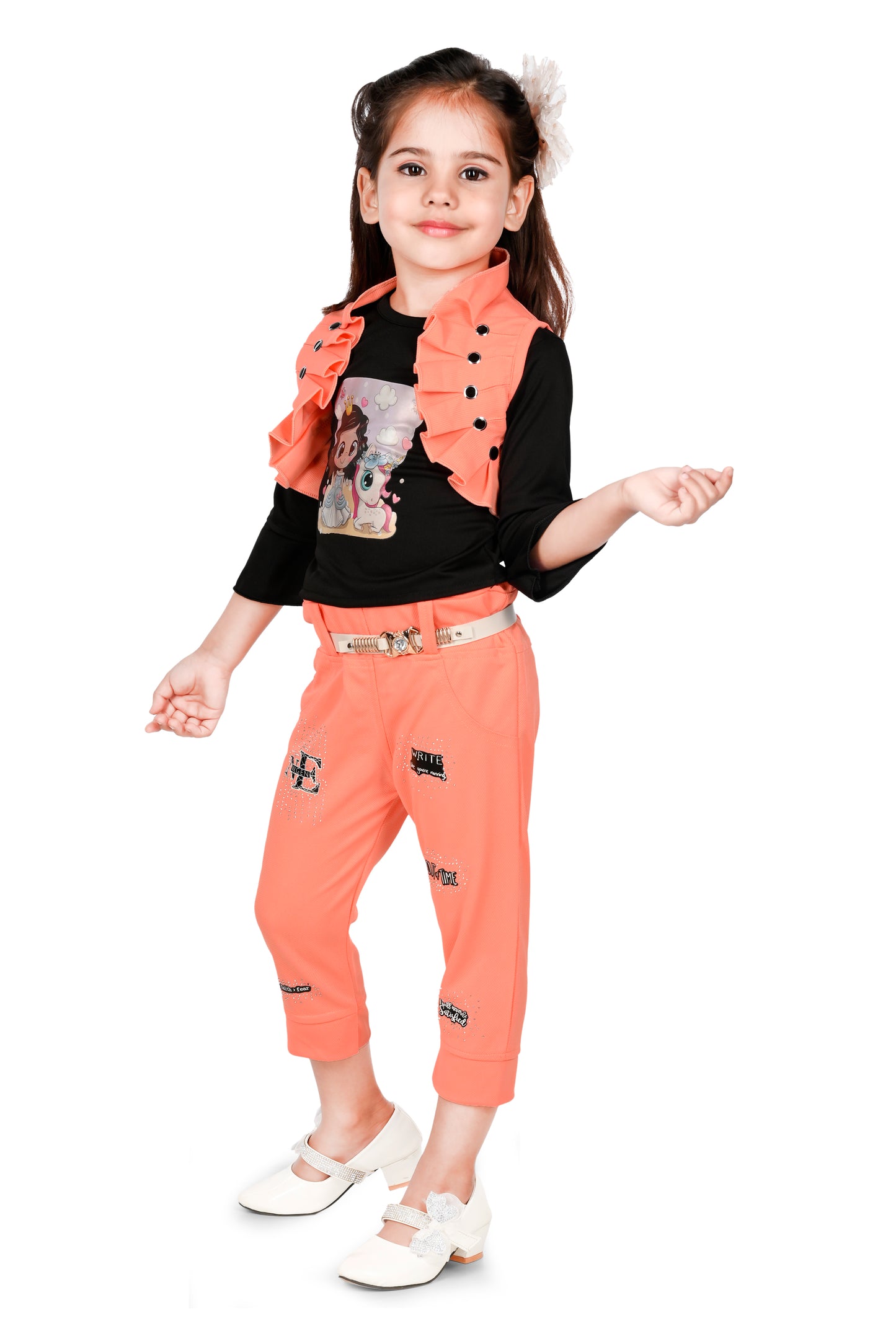 NEW GEN GIRLS FULL SLEEVE TOP,WAIST COAT AND STYLISH PANT