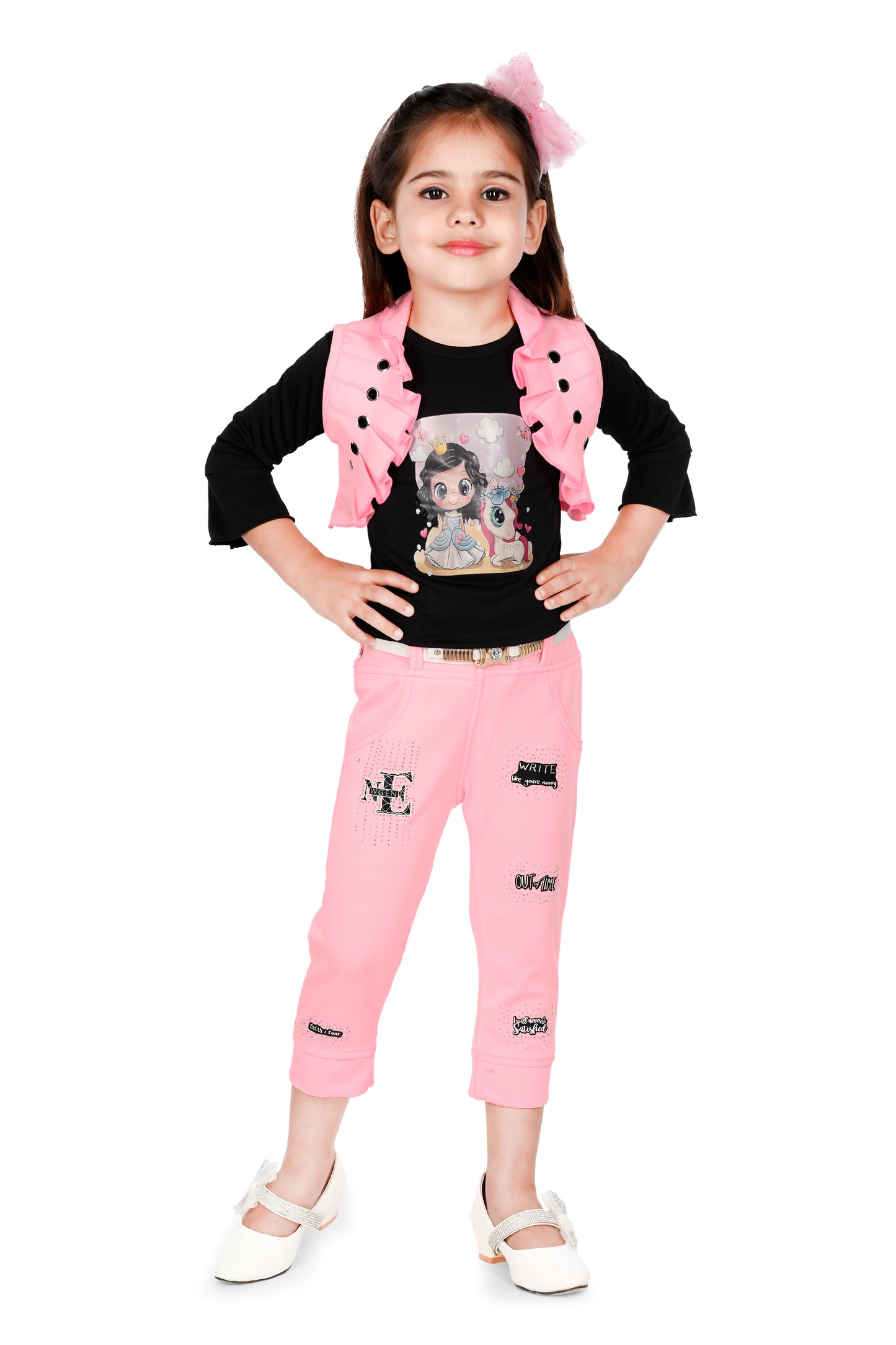 NEW GEN GIRLS FULL SLEEVE TOP,WAIST COAT AND STYLISH PANT