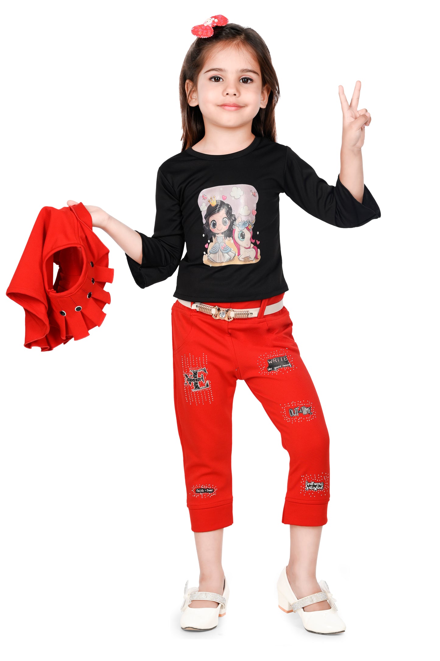 NEW GEN GIRLS FULL SLEEVE TOP,WAIST COAT AND STYLISH PANT