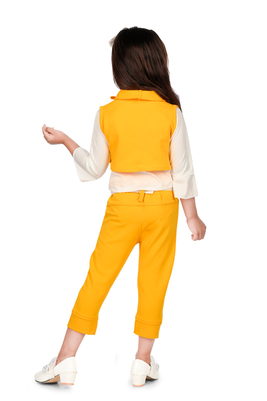 NEW GEN GIRLS FULL SLEEVE TOP,WAIST COAT AND STYLISH PANT