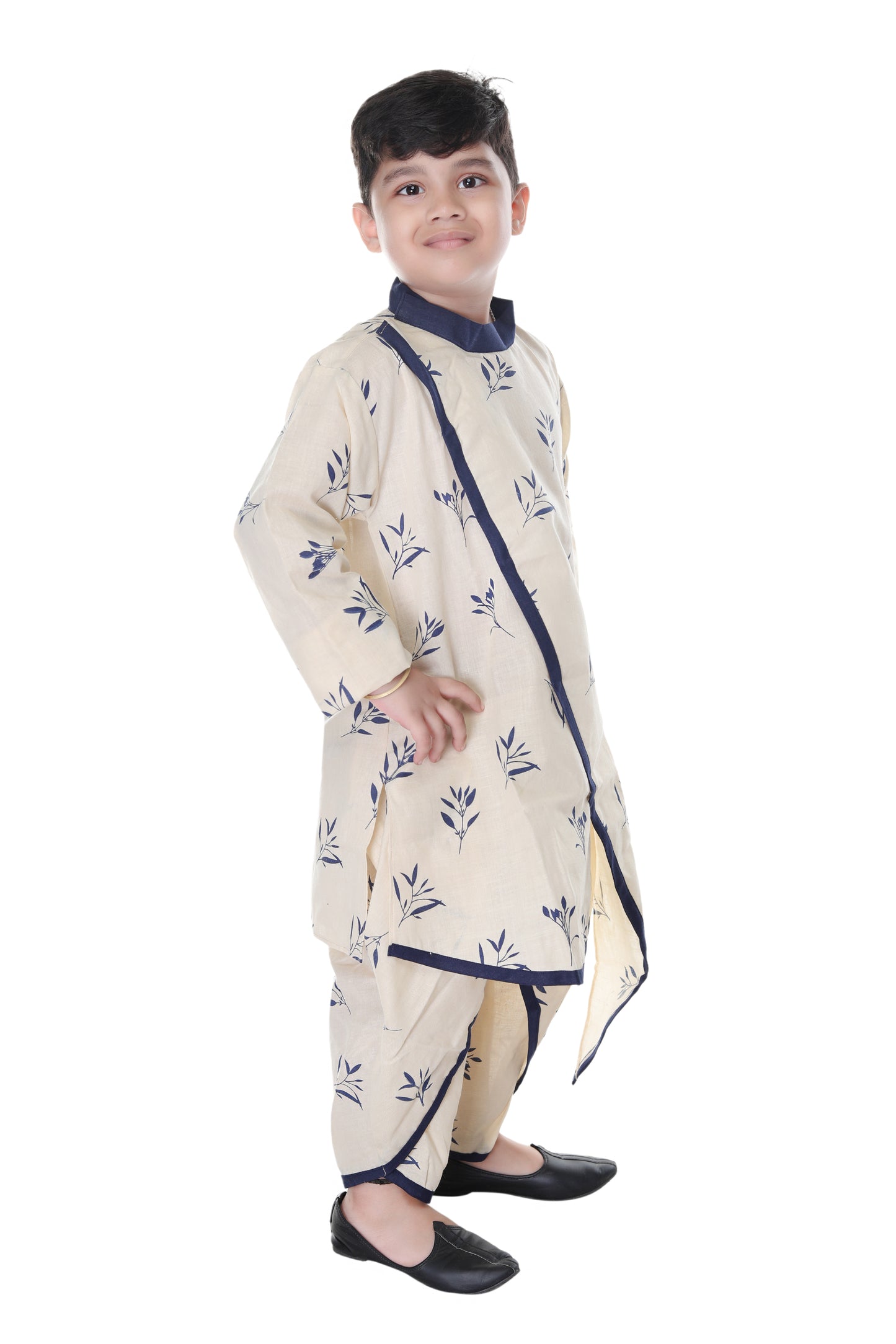 NEW GEN BOYS COTTON DHOTI WITH STYLISH KURTA SET