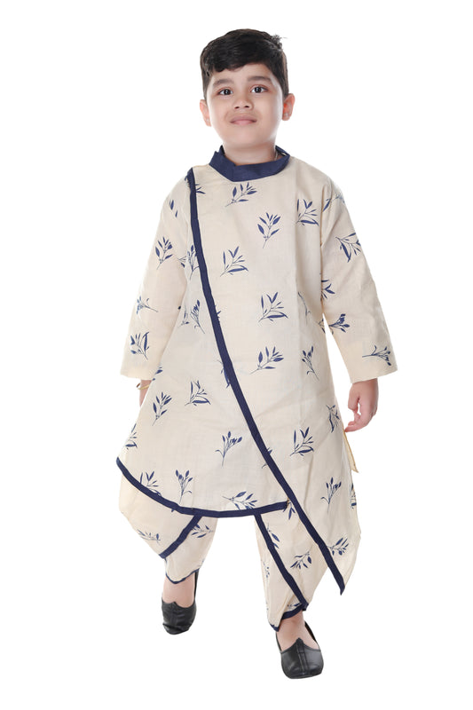 NEW GEN BOYS COTTON DHOTI WITH STYLISH KURTA SET