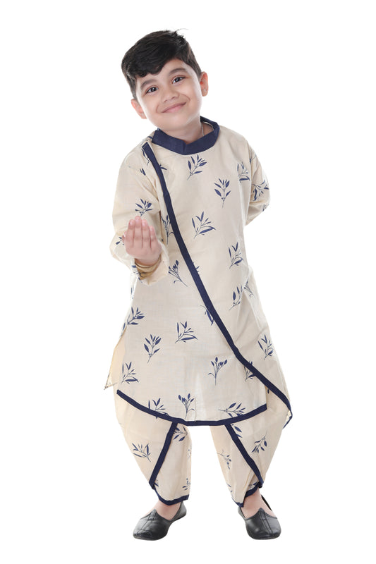 NEW GEN BOYS COTTON DHOTI WITH STYLISH KURTA SET