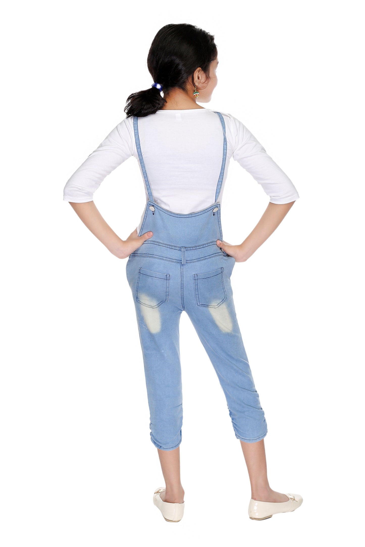 NEW GEN Stylish Jeans Dungaree & T-Shirt Set